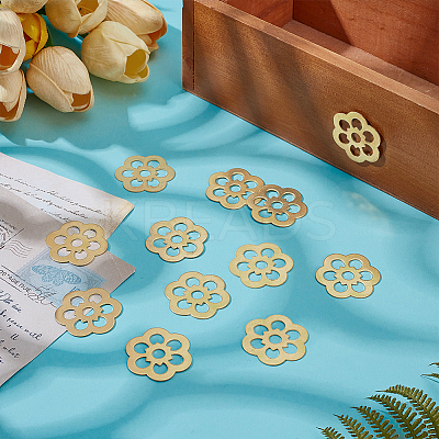 16Pcs Brass Flat Washers FIND-PH0026-78G-1
