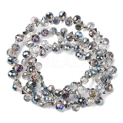 Transparent Electroplate Glass Beads Strands EGLA-F152A-FR06-1