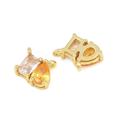 Brass Pave Cubic Zirconia Charms CU-CBA6A75-03G-04-1
