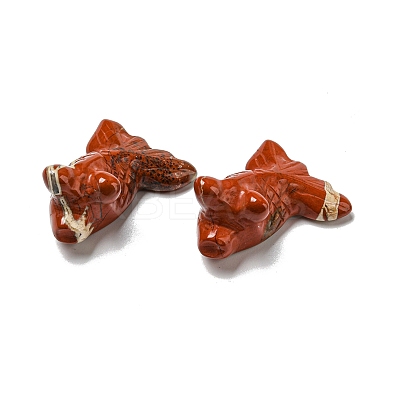 Natural Red Jasper Carved Healing Goldfish Figurines DJEW-D012-08G-1