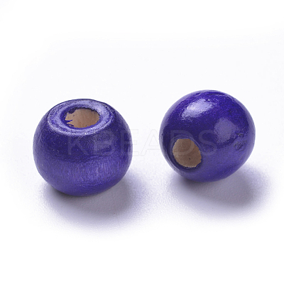 Dyed Natural Wood Beads X-WOOD-Q006-10mm-12-LF-1
