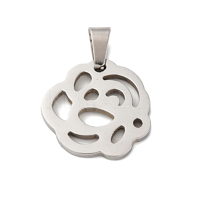 304 Stainless Steel Pendants STAS-P393-02P-1