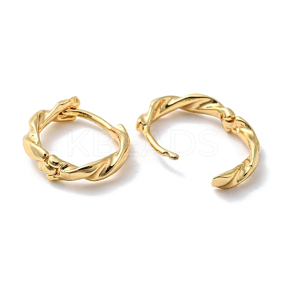 Brass Hoop Earrings EJEW-M236-01I-G-1