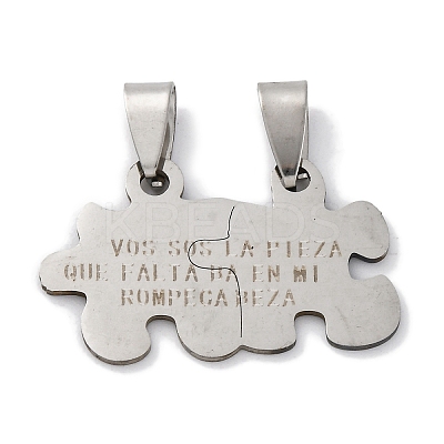 201 Stainless Steel Pendants STAS-Q342-49P-1