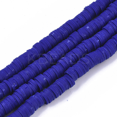 Handmade Polymer Clay Beads Strands CLAY-R089-6mm-007-1