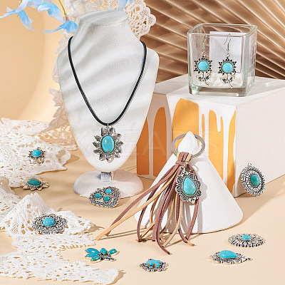 18Pcs 9 Style Tibetan Style Alloy Pendants FIND-TA0003-76-1