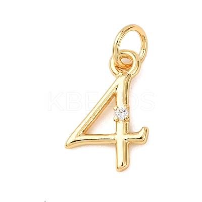 Brass Micro Pave Cubic Zirconia Pendants KK-D019-28G-04-1
