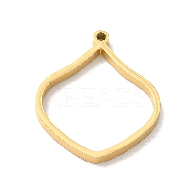 Ion Plating(IP) 304 Stainless Steel Open Back Bezel Pendants STAS-K208-18-1