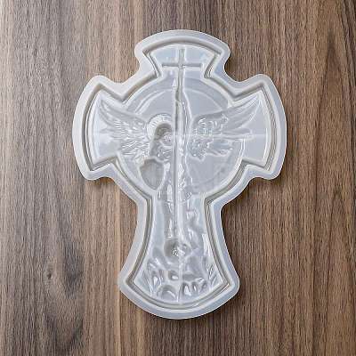 Cross DIY Jewelry Plate Silicone Molds DIY-P074-03-1