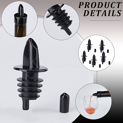 Plastic 32Pcs 2 Style Plastic Wine Pourers & Bottle Cap FIND-CP0002-04-1