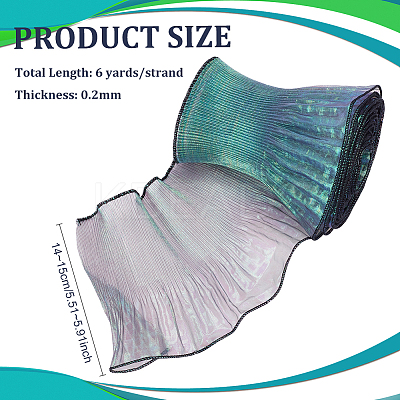 6 Yards Laser Polyester Pleated Lace Trim OCOR-BC0006-11E-1