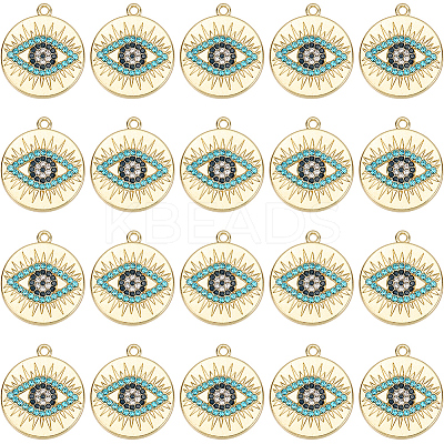 20Pcs Rack Plating Alloy Pendants FIND-SC0013-22-1