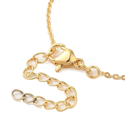 Real 18K Gold Plated Brass Micro Pave Clear Cubic Zirconia Pendant Necklaces for Women NJEW-K381-03C-C-1