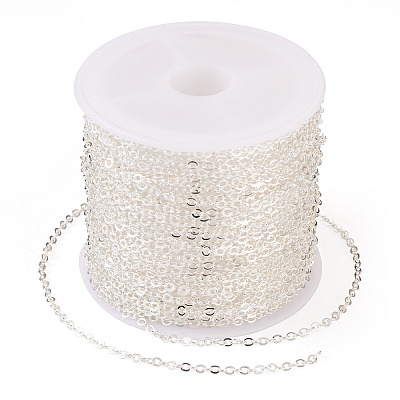 Brass Coated Iron Flat Cable Chains CH-TAC0007-01S-1