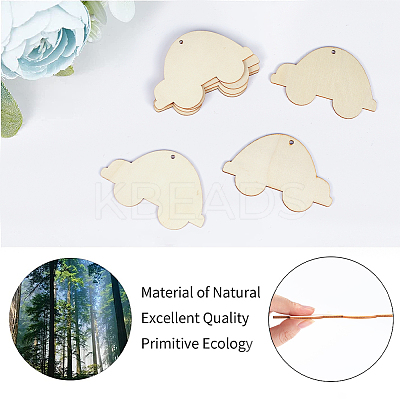 Vehicle Theme Unfinished Blank Wooden Pendants Set for Painting Arts WOOD-WH0124-26L-1