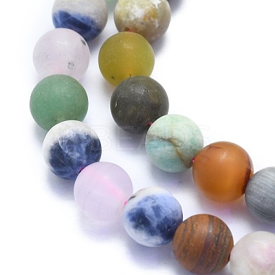 Natural Mixed Gemstone Beads Strands G-K310-H01-8mm-1