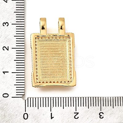 Brass Micro Pave Cubic Zirconia Pendants X-KK-U055-06B-01-1