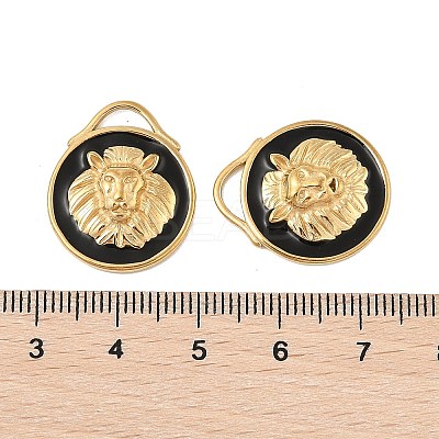 304 Stainless Steel Enamel Pendants STAS-P380-01G-1