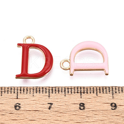 Rack Plating Alloy Enamel Pendants ENAM-T024-53D-G-1