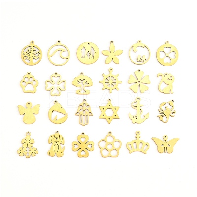 PVD Vacuum Plating 304 Stainless Steel Pendants STAS-N092-M-G-1