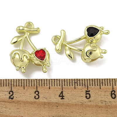 Rack Plating Alloy Rhinestone Pendants PALLOY-F312-19G-1