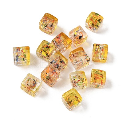 Baking Paint Handmade Gold Sand Lampwork Beads LAMP-P072-01B-05-1