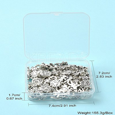 100Pcs 10 Styles Tibetan Style Alloy Pendants FIND-CJ0002-30-1