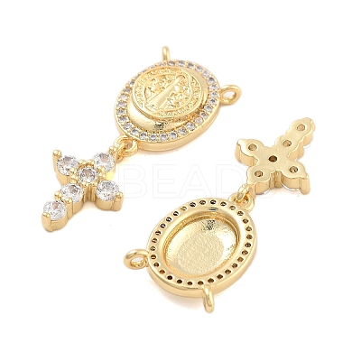 Brass Pave Cubic Zirconia Pendants KK-U009-09C-G-1