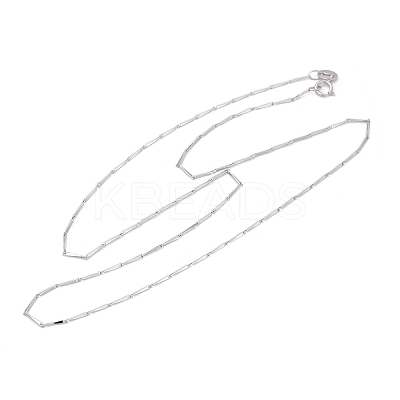 925 Sterling Silver Twisted Bar Link Chain Necklaces NJEW-H056-01A-P-1