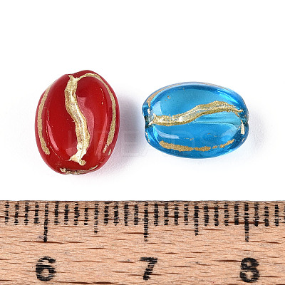Coffee Bean Glass Beads GLAA-T025-38M-1