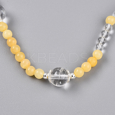 Round Natural Fresh Water Pearl & Quartz Crystal Beaded Wrap Bracelets for Women BJEW-T022-11-1