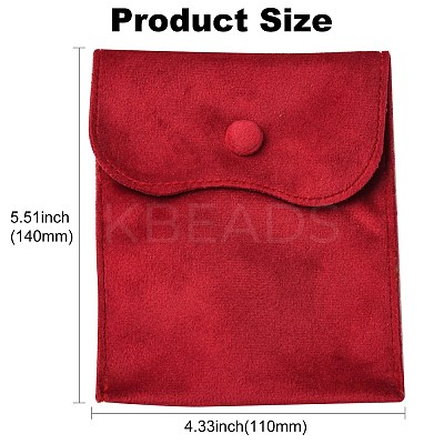 6Pcs 6 Colors Velvet Jewelry Pouches ABAG-CJ0001-04-1