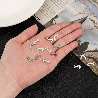 Tarnish Resistant 304 Stainless Steel Letter Charms STAS-O072-J-1