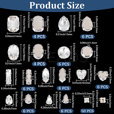 100Pcs Sew on Rhinestone GLAA-CY0001-01B-1