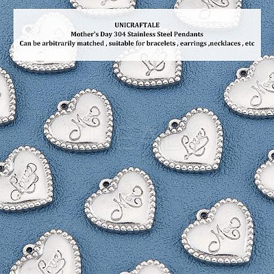 Mother's Day 304 Stainless Steel Pendants STAS-UN0039-84-1