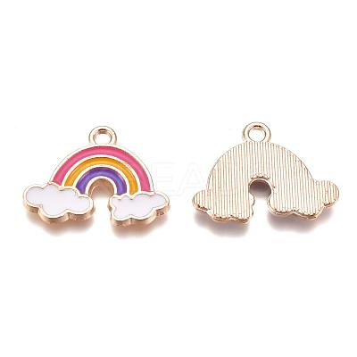 Alloy Enamel Pendants ENAM-O035-14G-B-1