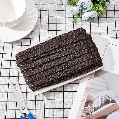 Imitation Leather Braided Lace Ribbon WL-WH0003-02-1