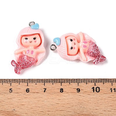 Opaque Resin Pendants X-RESI-D055-037P-1