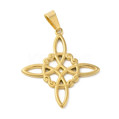 PVD Vacuum Plating 304 Stainless Steel Pendants STAS-D052-04G-1