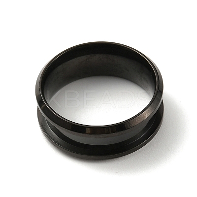 304 Stainless Steel Grooved Finger Ring Settings RJEW-WH0010-08A-EB-1