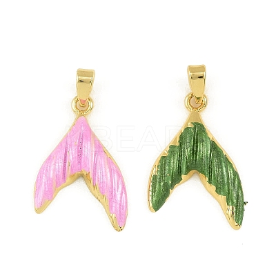 Brass Enamel Pendants KK-I477-07G-1