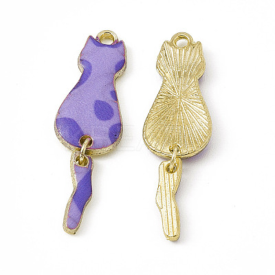 Painted Alloy Pendants PALLOY-P288-03G-04-1