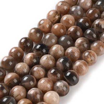 Natural Black Sunstone Beads Strands G-U009-A01-03-1