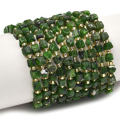 Natural Green Diopside Beads Strands G-P617-A01-01-1