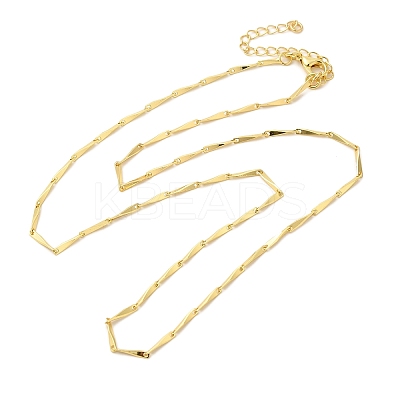 Brass Twist Link Chain Necklaces NJEW-B119-10G-1