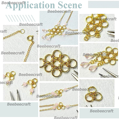 160Pcs 8 Styles Brass Split Rings KK-BBC0023-10-1