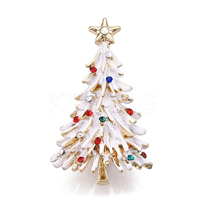 Christmas Tree with Star Enamel Pins JEWB-N001-33G-1