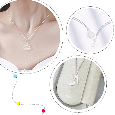 100Pcs 2 Style 201 Stainless Steel Stilettos Filigree Pendants STAS-DC0007-96-1