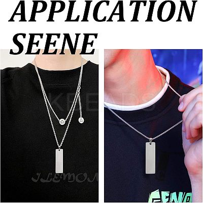 304 Stainless Steel Pendants STAS-UN0005-93-1