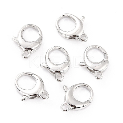 Brass Lobster Claw Clasps X-KK-D065-02P-1
